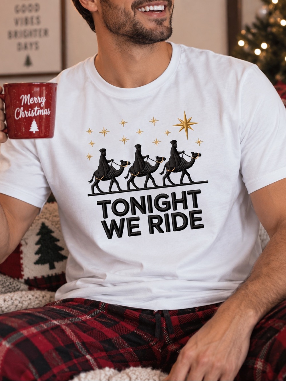 🍂🎄 LIKE THIS LISTING❣️ Fall to Christmas Tee Handmade Graphic Tees & More🌴 - Picture 3 of 8